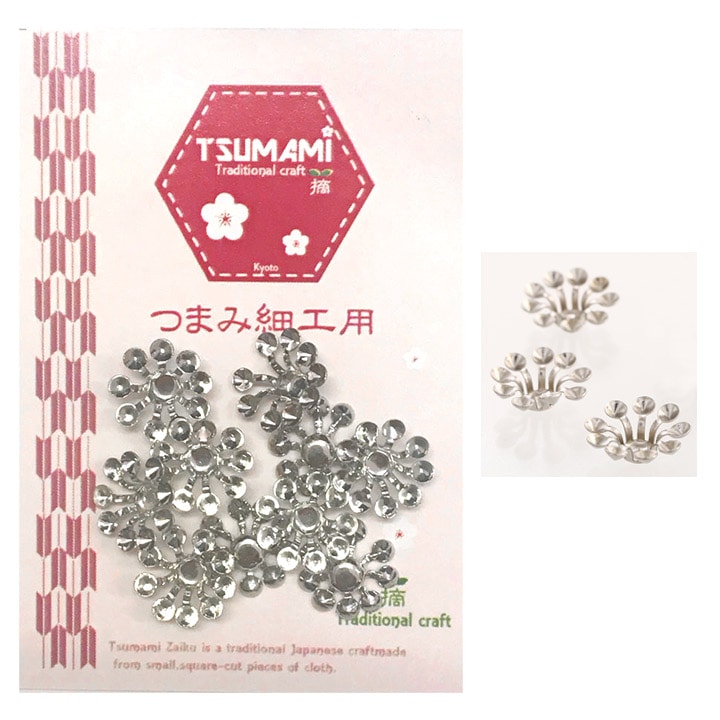 つまみ細工用 座金 C シルバー 13mm 10個入 TP-29