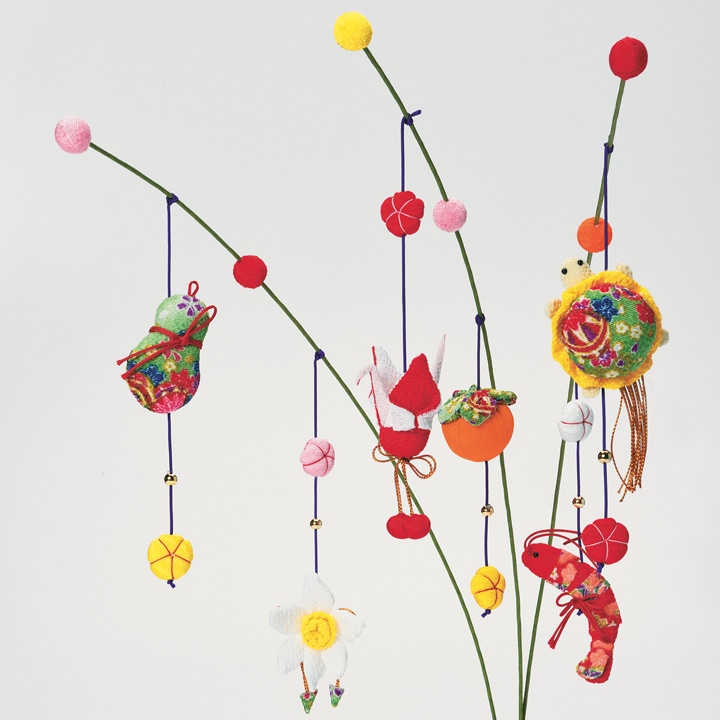 京ちりめん つり草飾り 健康長寿 LH-442