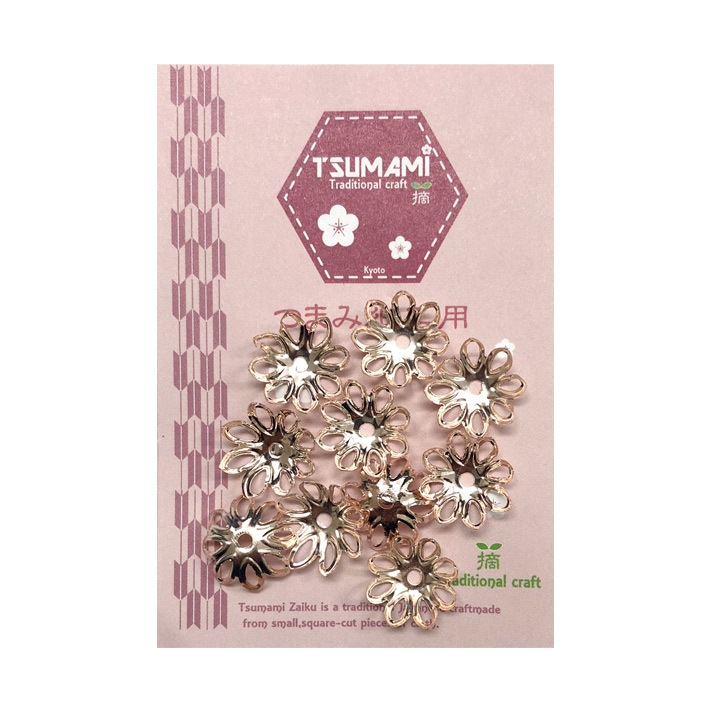 つまみ細工用 座金 B ピンクゴールド 13mm 10個入 TP-58