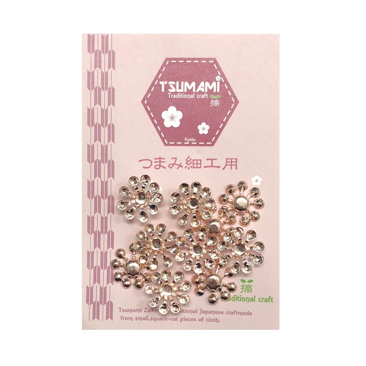 つまみ細工用 座金 C ピンクゴールド 13mm 10個入 TP-60
