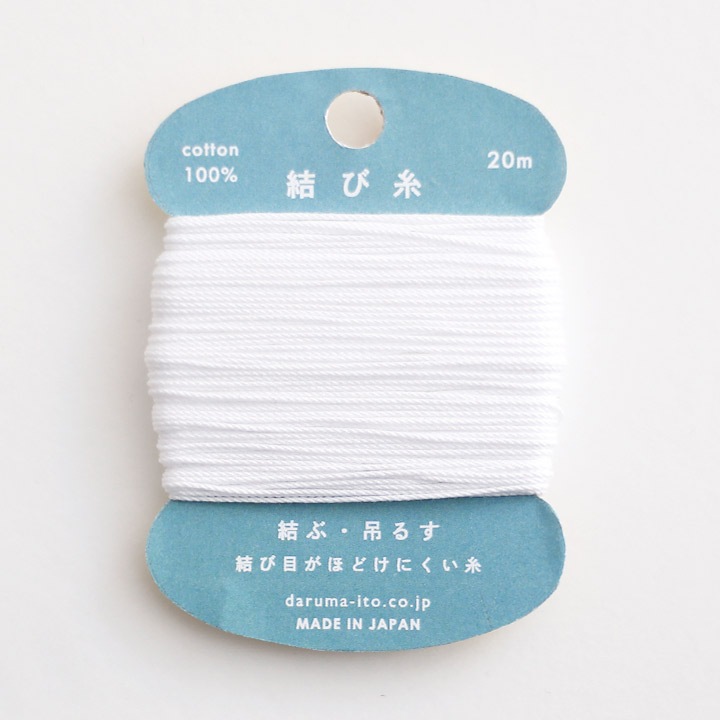 ダルマ 結び糸 カード巻 20m 白 | その他小物向き | 手芸用品の卸売り