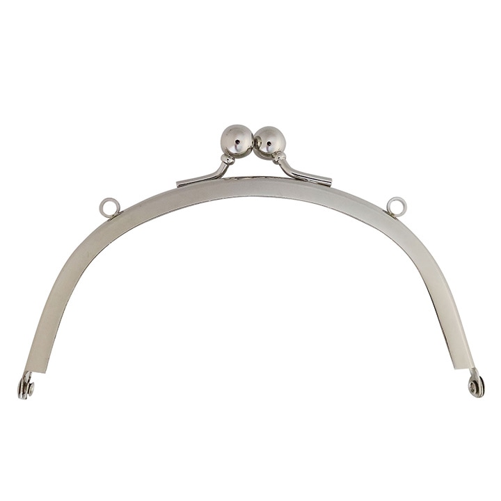 バッグマイスター 差し込み口金 丸型 12cm 両カン付 ニッケル(N)