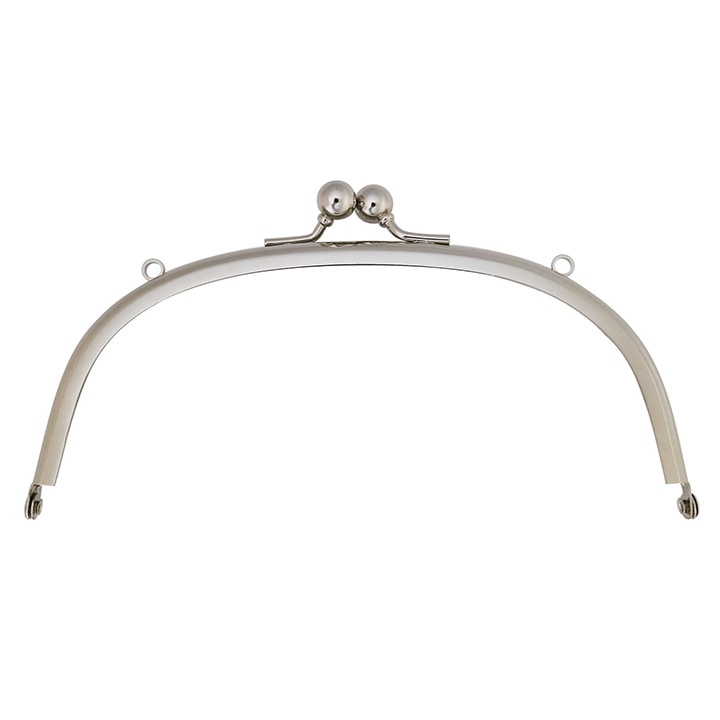 バッグマイスター 差し込み口金 丸型 15cm 両カン付 ニッケル(N)