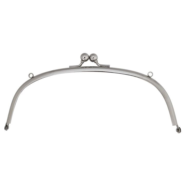 バッグマイスター 差し込み口金 丸型 18cm 両カン付 ニッケル(N)