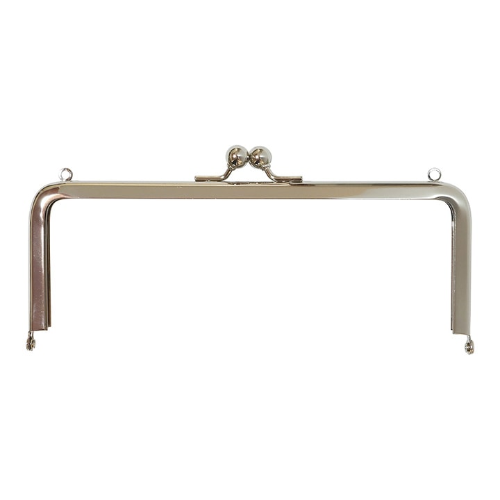 バッグマイスター 差し込み口金 角型 18cm 両カン付 ニッケル(N)