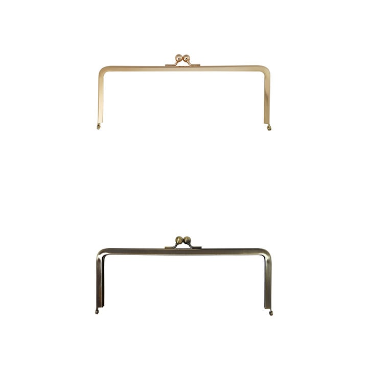 バッグマイスター 差し込み口金 角型 21cm カン無し ゴールド(G)/アンティックゴールド(AG)