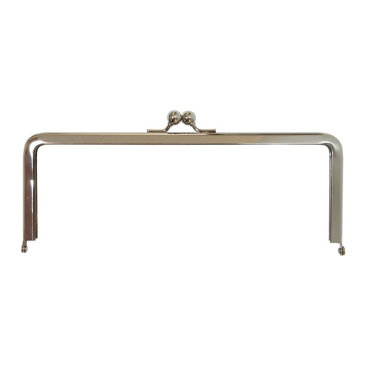 バッグマイスター 差し込み口金 角型 21cm カン無し ニッケル(N)