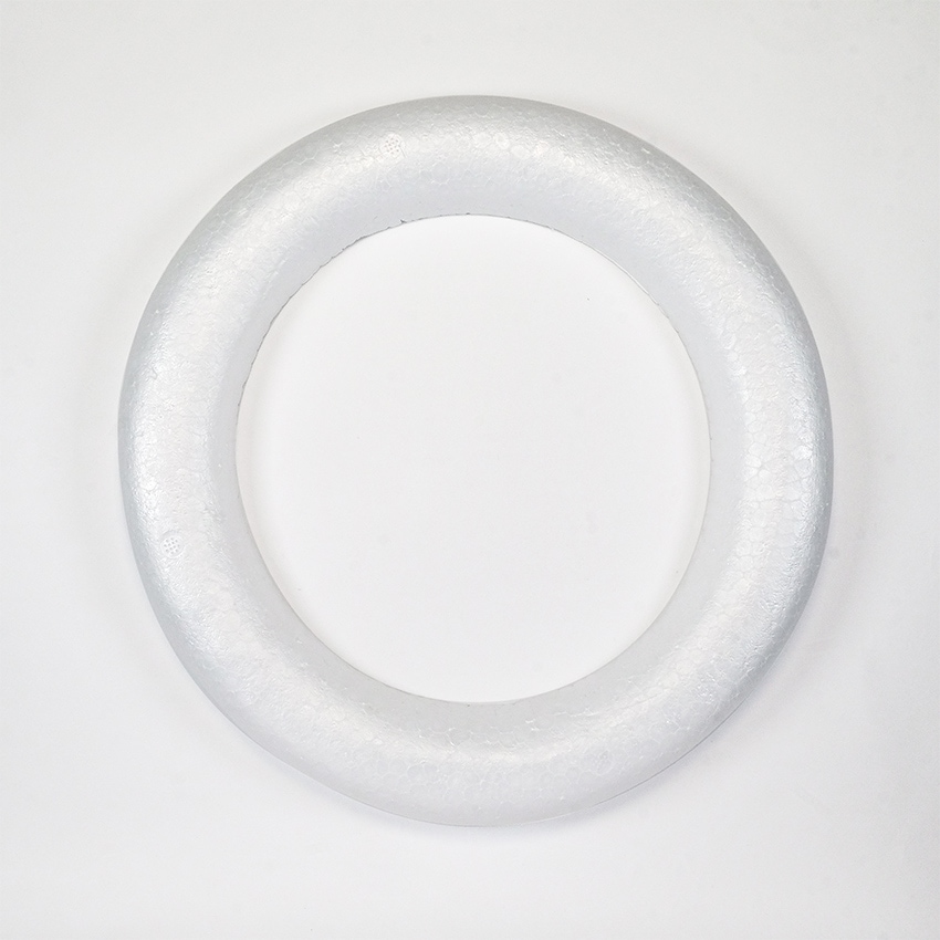 発泡リース 25cm 裏平タイプ リースベース スチロール