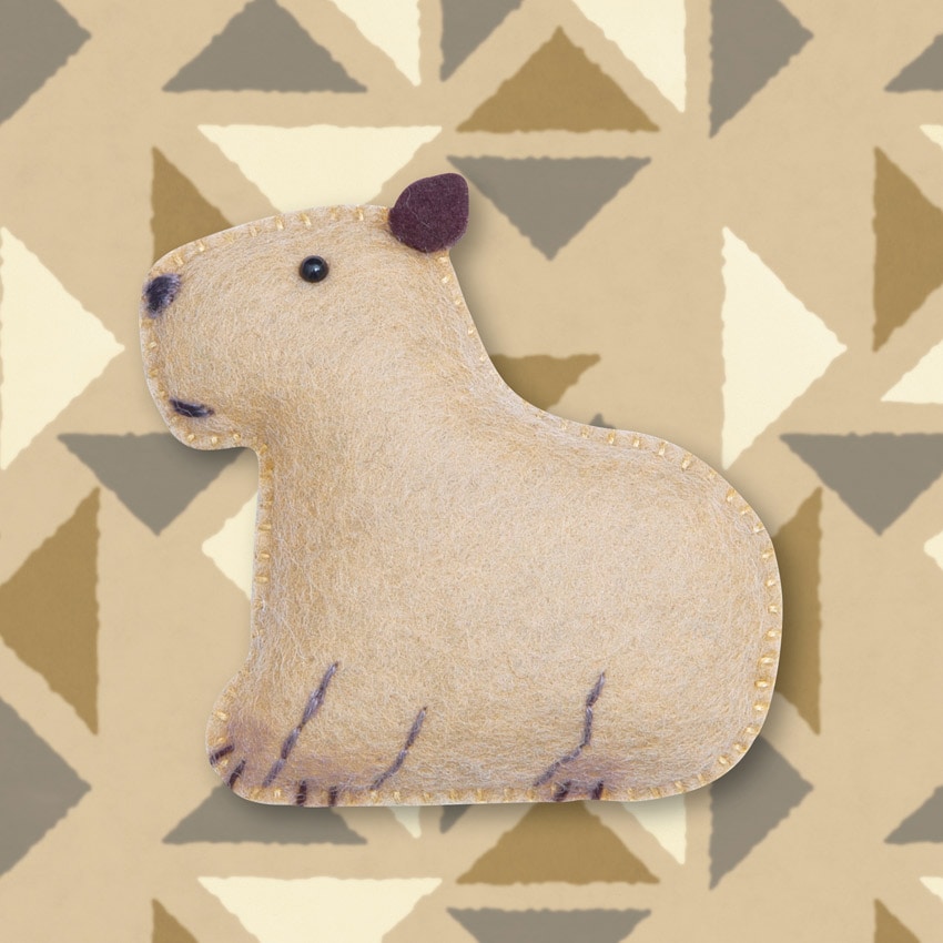 ハマナカ 型抜き済みフェルトでつくる カピバラ H481-002