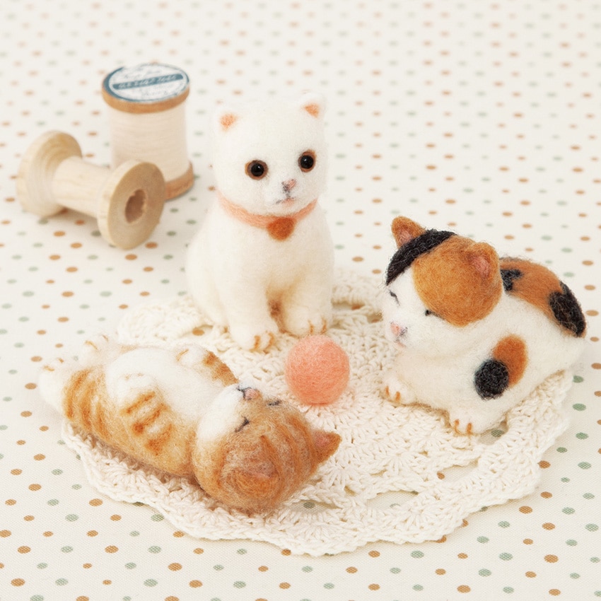 特集,猫の日特集,羊毛で猫を作ろう | 手芸用品の卸売りサイト