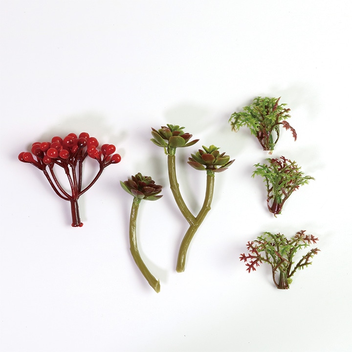 エルベール 多肉パーツ アソートB NR-95 フェイクグリーン ミニチュア細工