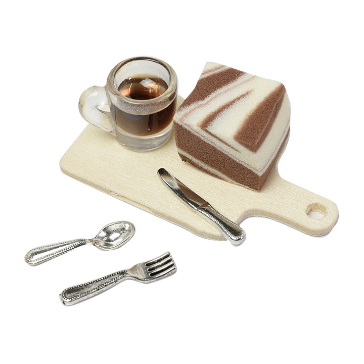 【お買い得品】エルベール ミニチュアパーツ チョコレートケーキセット MIT-784