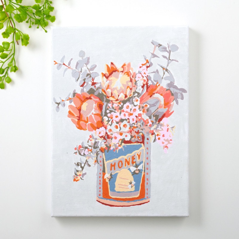 ぬりえ「私のアート時間」 缶と花束 B5