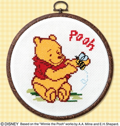 ディズニー クロスステッチキット オリムパス  フープ&額 プーさん(専用フープ付き) 