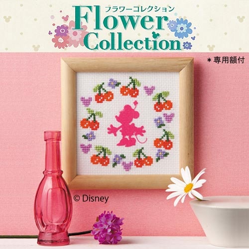 クロスステッチキット オリムパス Disney フラワーコレクション ミニフレーム(ミニーマウス)