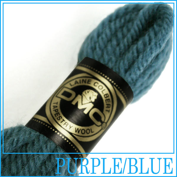 DMC 4番 刺しゅう糸 タペストリーウール 7592 パープル・ブルー系