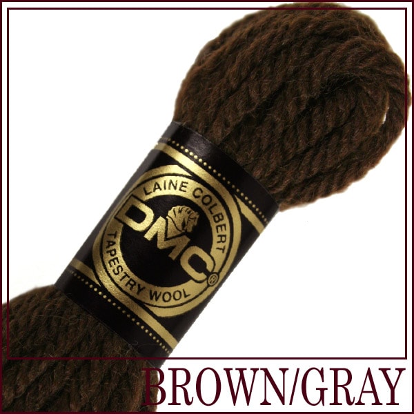 DMC 4番 刺しゅう糸 タペストリーウール 7515 ブラウン・グレー系