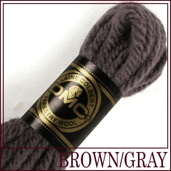 DMC 4番 刺しゅう糸 タペストリーウール 7622 ブラウン・グレー系