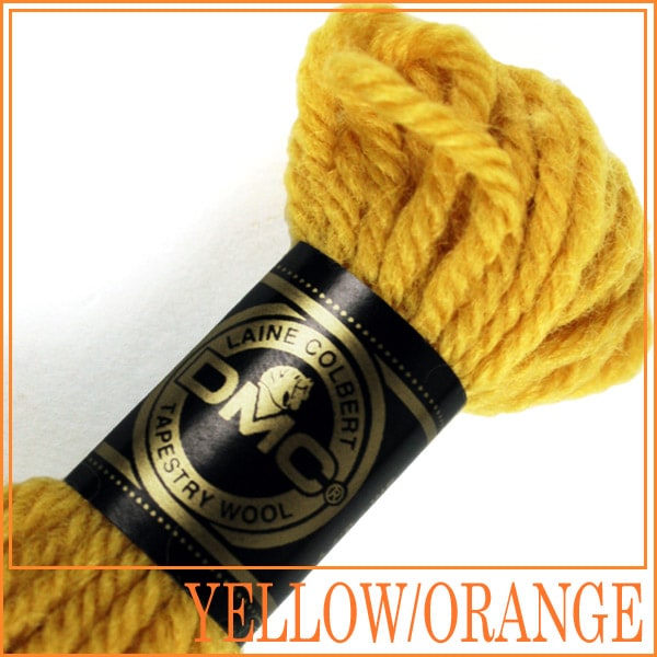 DMC 4番 刺しゅう糸 タペストリーウール 7473 イエロー・オレンジ系