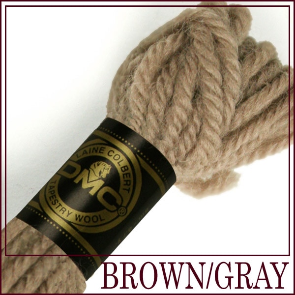 DMC 4番 刺しゅう糸 タペストリーウール 7509 ブラウン・グレー系