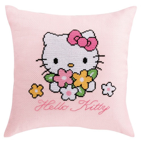クロスステッチキット オリムパス サンリオ キャラクターシリーズ クッションハローキティ ブーケ