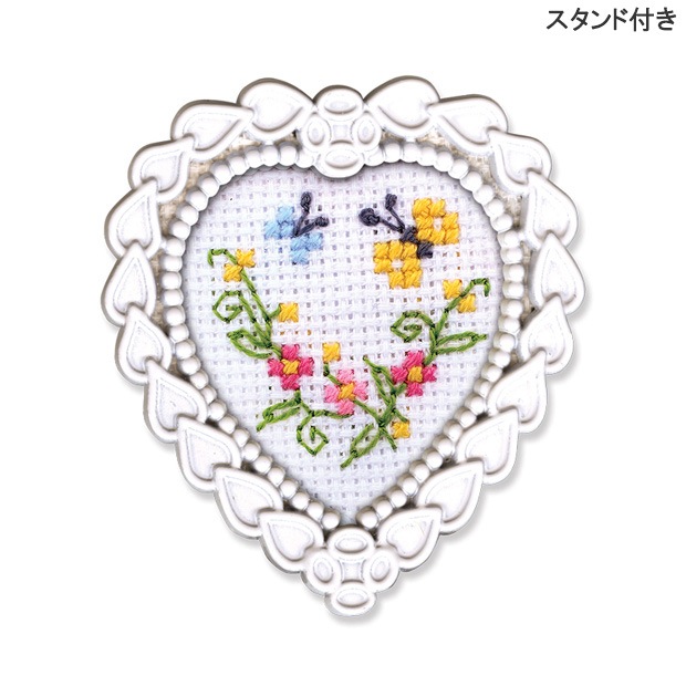 【大処分】輸入刺しゅうキット RTO フレームアート 小花と蝶々 クロスステッチキット