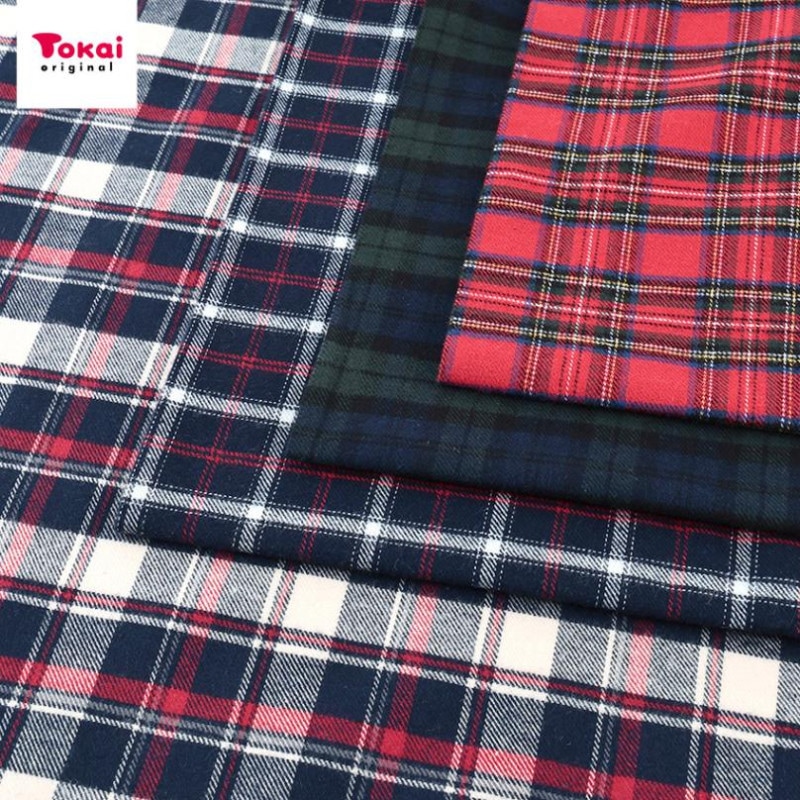 国産先染めチェック 50cm単位