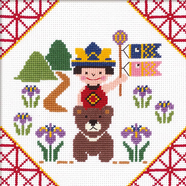 クロスステッチキット オリムパス 金太郎とくま 