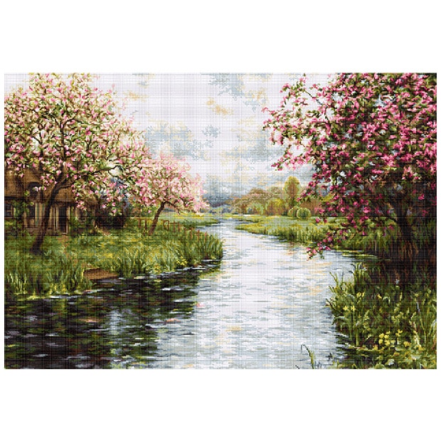 輸入刺しゅうキット Luca-S(ルーカス) B545 Spring Landscape クロスステッチキット