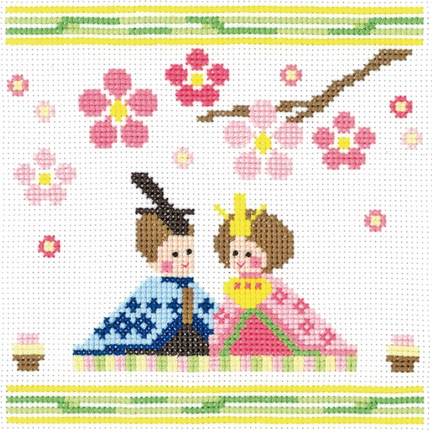 クロスステッチキット オリムパス 節句と干支 ひなまつり なかよし雛 