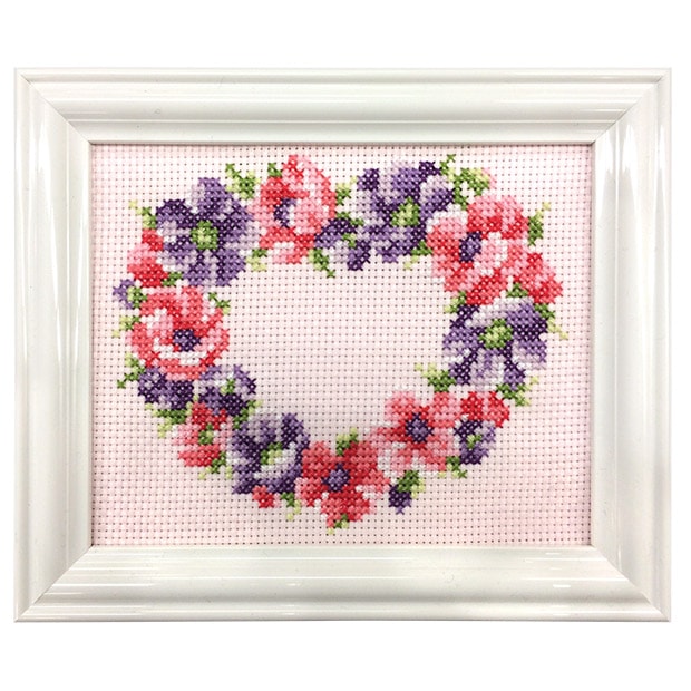 クロスステッチキット COSMO(ルシアン)　四季折々の花だより 2月　アネモネ 