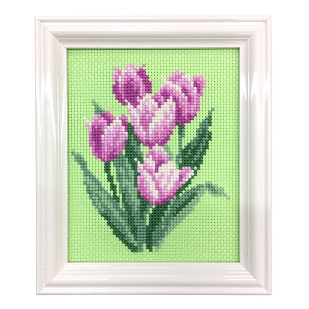 クロスステッチキット COSMO(ルシアン)　四季折々の花だより 3月　チューリップ 