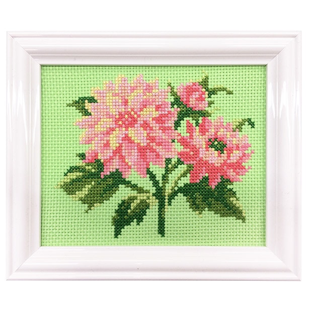 クロスステッチキット COSMO(ルシアン)　四季折々の花だより 7月　ダリア 