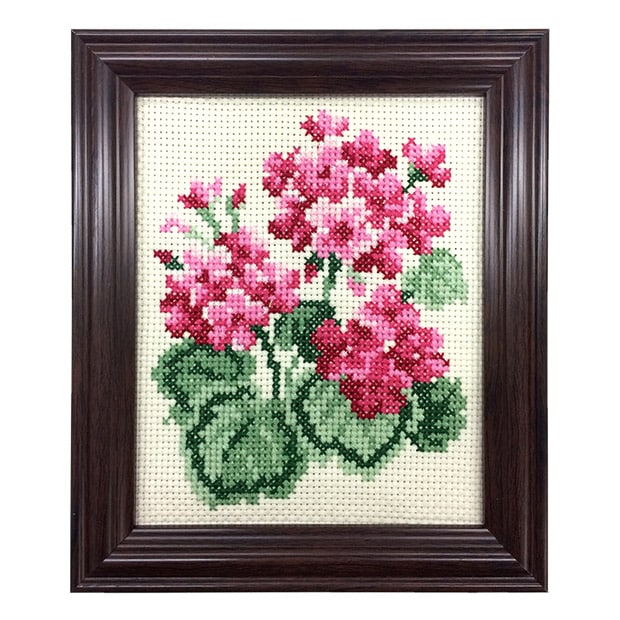 クロスステッチキット COSMO(ルシアン)　四季折々の花だより 9月　ゼラニウム 