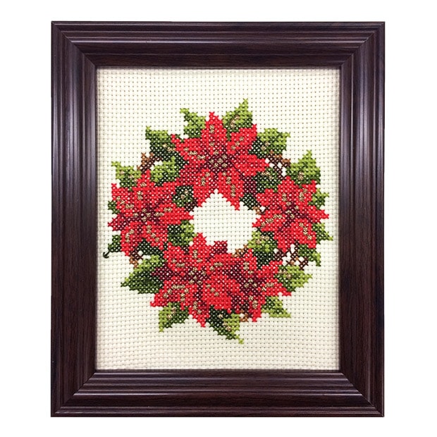 クロスステッチキット COSMO(ルシアン)　四季折々の花だより 12月　ポインセチア 