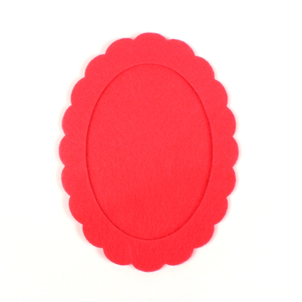 刺しゅう額　RICO　Felt frame azalea oval 15×20cm