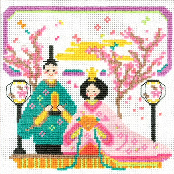 クロスステッチキット オリムパス かわいいひなまつり 華やか雛まつり
