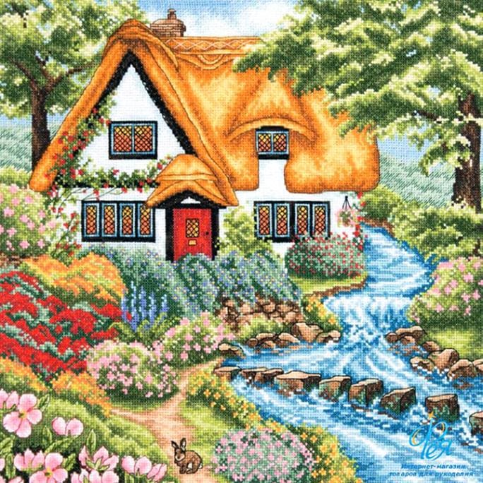輸入刺しゅうキットAnchor(アンカー) Cottage Stream クロスステッチキット