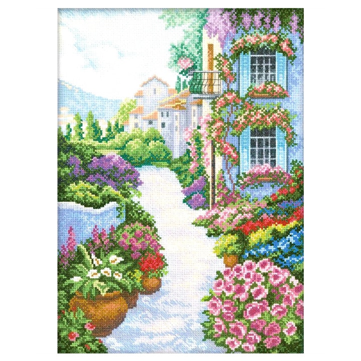 輸入刺しゅうキット RTO BLOOMING TOWN (花咲く町)クロスステッチキット