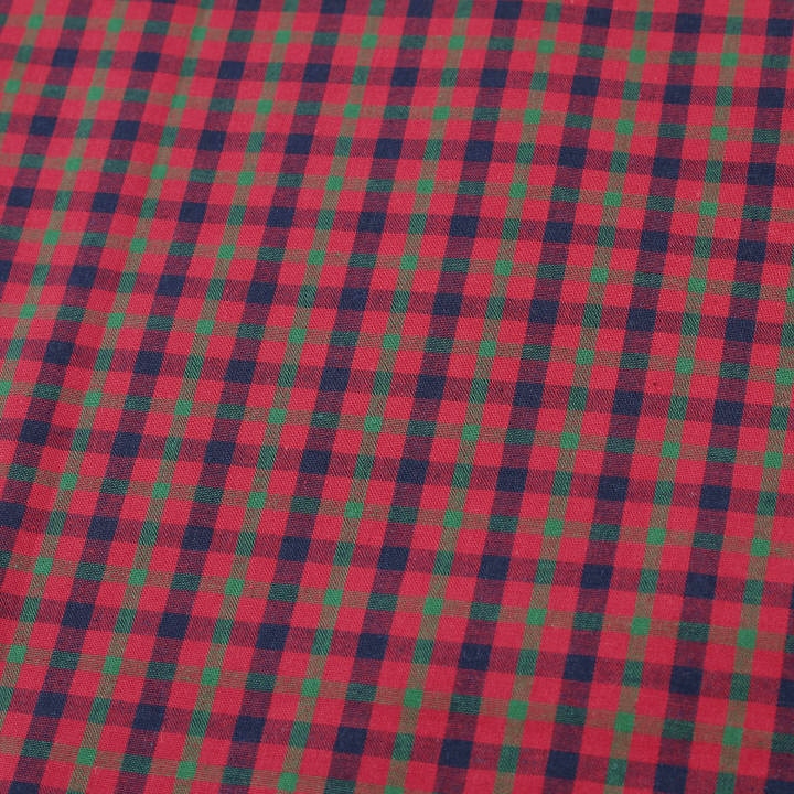 先染チェックレッド (50cm単位)
