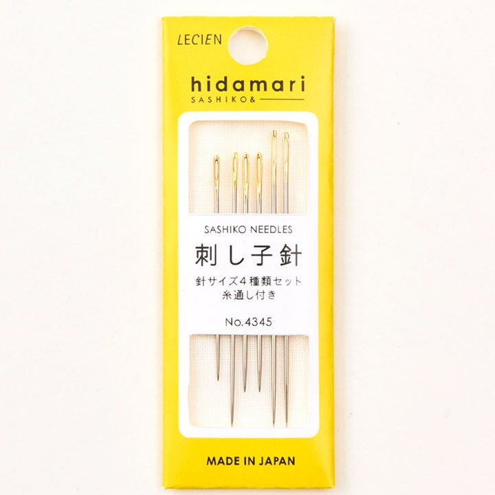 COSMO 刺し子針 4種6本入り 糸通し付き hidamari 4345