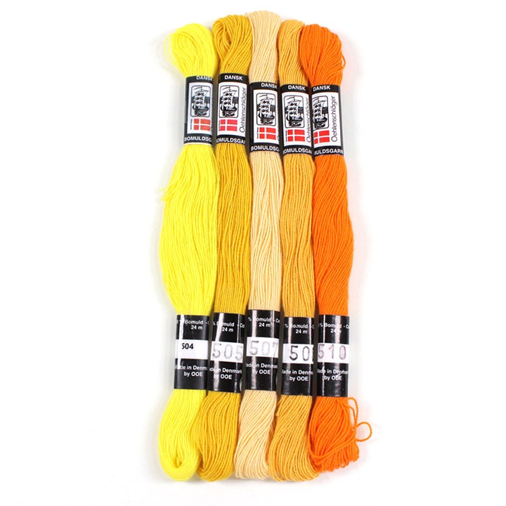 O.O.E.(オーレンシュレーガー) 花糸 5色セット イエローオレンジ系