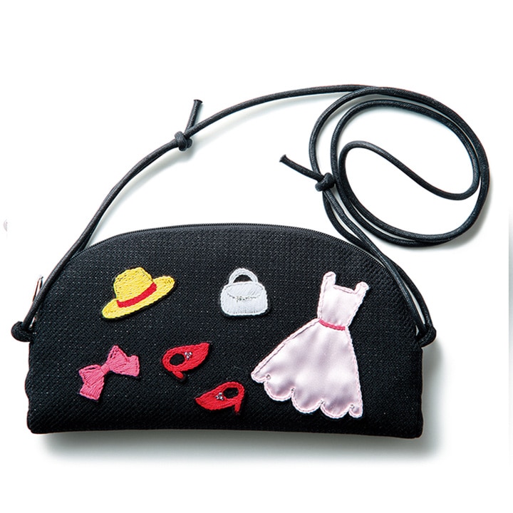 【お買い得品】フランス刺しゅうキット ハンドメイドワッペンでアレンジする小物 おさいふポシェット