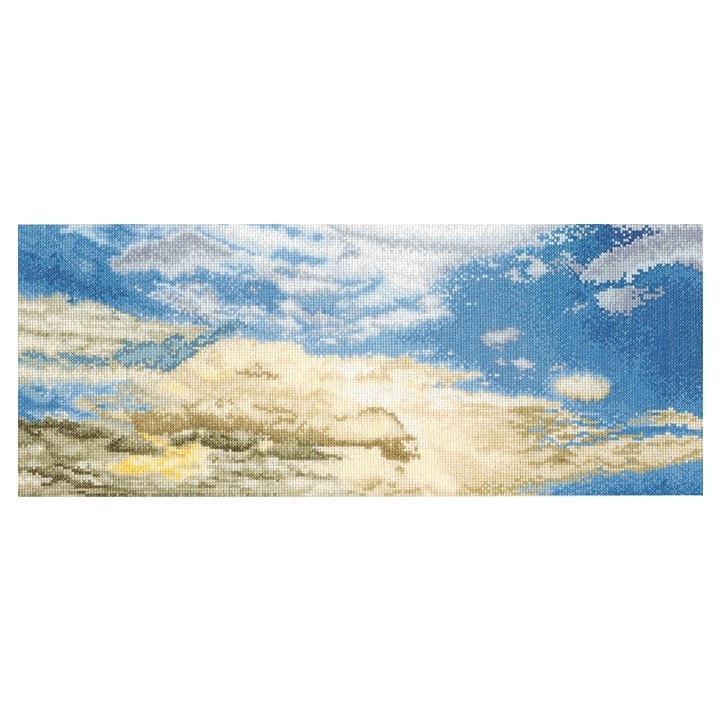 輸入刺しゅうキット Thea GOUVERNEUR(テア・グーヴェルヌール) Sky Study 401 Heaven White Aida クロスステッチキット
