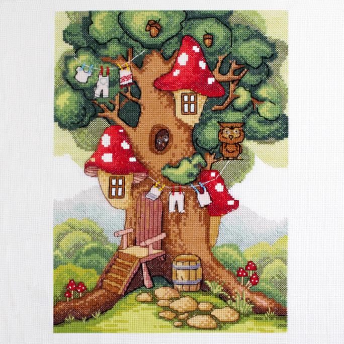刺繍 輸入キット Charivna Magic oak 魔法の木