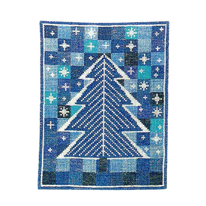 輸入刺しゅうキット Haandarbejdets Fremme(フレメ) 星空のクリスマスツリー 青 クロスステッチキット