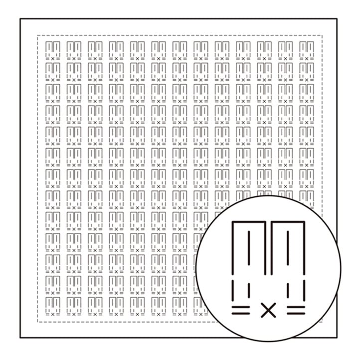 刺し子布パック オリムパス 一目刺しの花ふきん ほんわか ウサギ