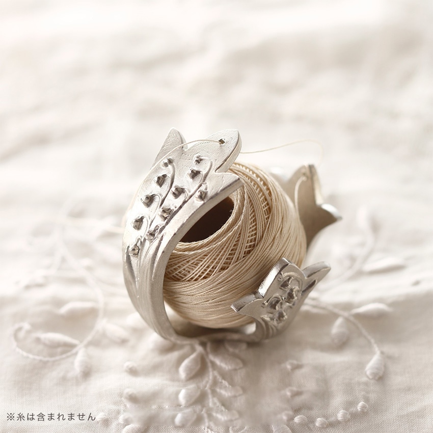 クロバー ポルトボヌール すずらん糸ホルダー 79-600 錫(スズ)製品