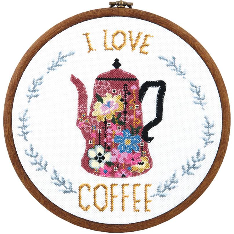 輸入刺しゅうキットCharivna（チャリブナ） Brunch I love COFFEE