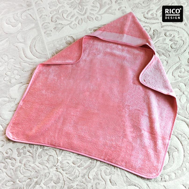 刺繍 RICO フード付きバスタオル ローズ